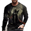 Long Sleeve Lion Abstract Pattern Mens Street T Shirt Spring Autumn 3d Animal Print Fashion T Shirt Street Loose Mens Casual Top
