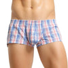 SEOBEAN Underwear 100% Cotton Short cortos hombres Mens pyjama shorts Plaid U bag Casual Trunks Pajama Boxer Shorts