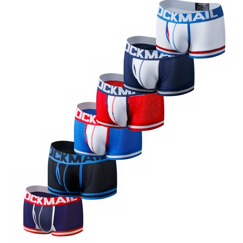 6PCS/Lot Underwear Men Boxer Homme Nylon Mesh Quick Dry Sports Fitness Men's Underpants Soft Boxer Shorts Men Boxers Breathable
