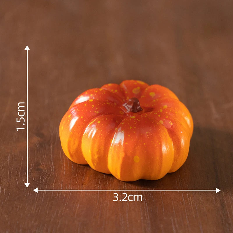 Mini Plastic Artificial Halloween Pumpkin Decor Simulation Vegetable DIY Craft Halloween Home Party Decor Prop Farmhouse Harvest
