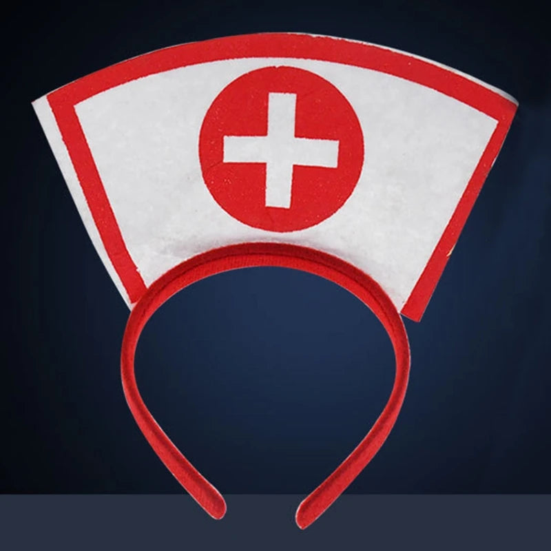 1set Halloween Costume Set Cosplay Nurse Headband Pen Stethoscope Thigh Chain Adult Fancy Costume Kit Halloween Accessories