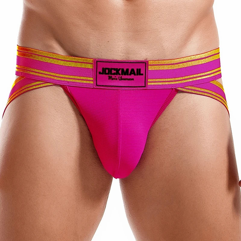 Fashion Breathable Cotton Mens Jockstrap Underpants G String Thongs Men Underwear Lingeries for Gay Calzoncillo Hombre