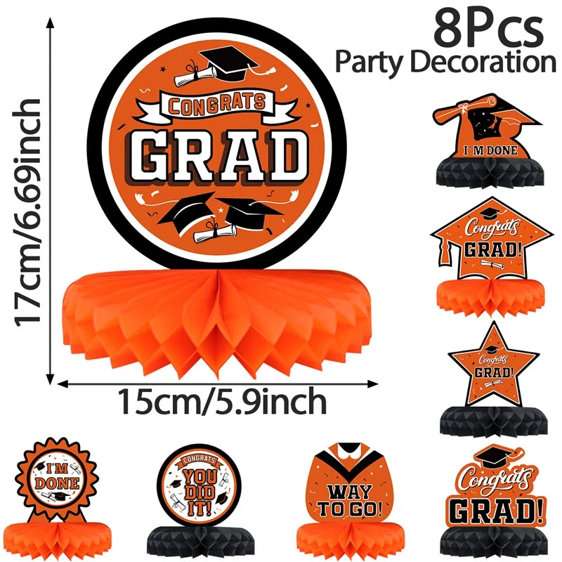 Graduation Season Honeycomb Decoration Happy Graduation Party Decorations Honeycomb Centerpieces Class of 2025 Party Supplies