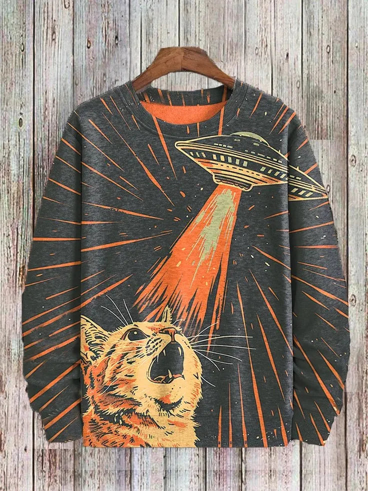 2025 Men's Animal Sweatshirts Long Sleeve Sweatshirt Crew Neck Fashion 3D Printed Japanese Art Prints Casual Sweatshirts