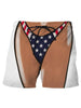 Summer New Men's Board Shorts Swimming Pants Drawstring Funny Shorts Fake Shorts Underwear Printed Micro Elastic Shorts