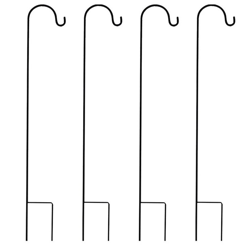 Shepherd Hooks Iron Craft Hooks Garden Decorative Patio Lightshook Outdoor Rustproof Floor Pole Curved Iron Hooks