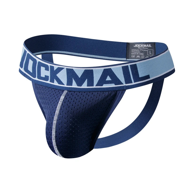 Sexy Gay Men Mesh Jockstrap Underwear Sissy Panties Cueca Tanga Male Thong G String Strap Briefs Erotic Lingerie Bikini Slip
