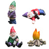 Creative Garden Statue Middle Finger White Beard Dwarf Ornament Courtyard Dwarf Suitable for Home Courtyard Garden Decoration