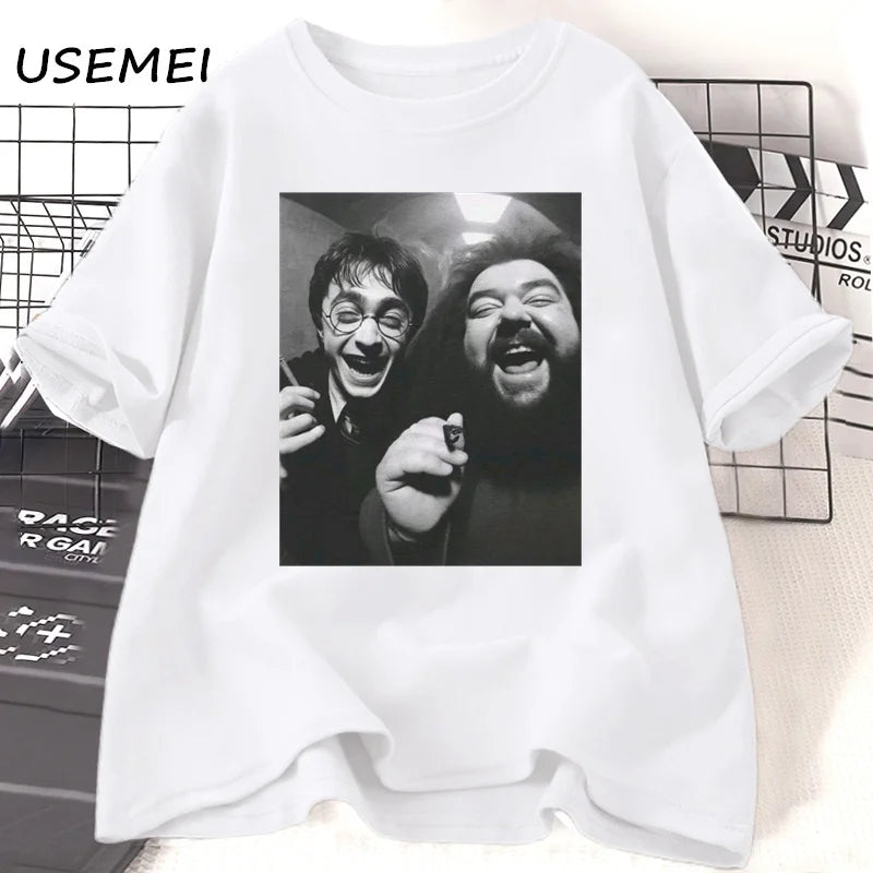Harry Potter Hagrid Funny T Shirt Smoking