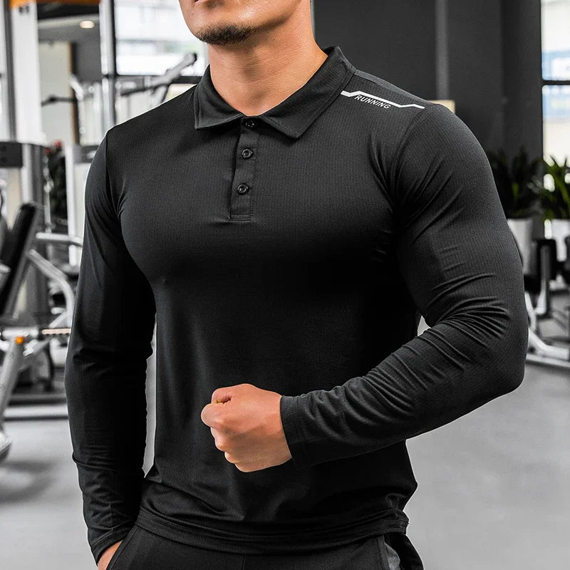 Mens Gym Compression Shirt Male Rashgard Fitness Long Sleeves Running Clothes