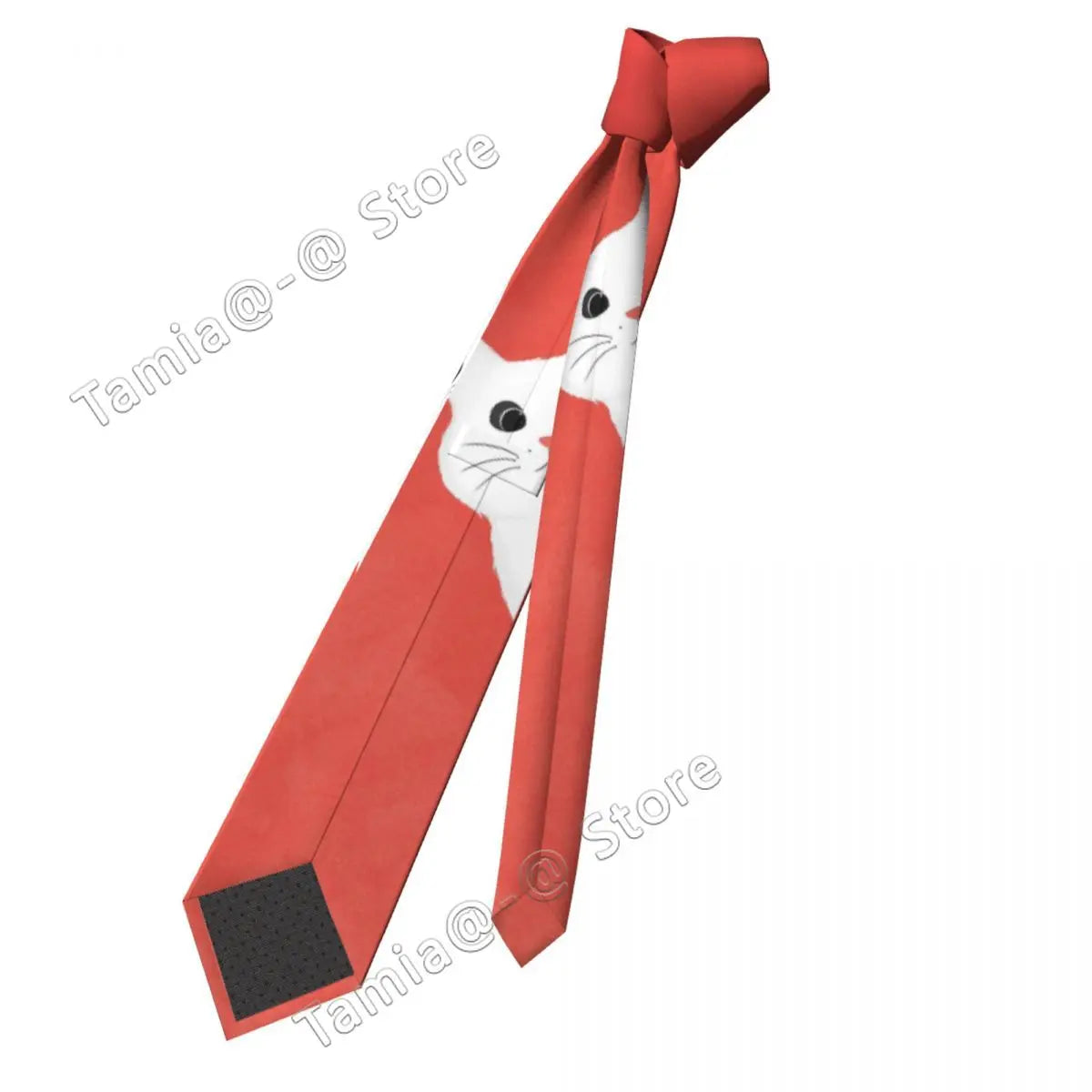 New Polyester Silk 8cm Tie For Men Cat Neck Fashion Slim Mens Necktie Personality Cravate Wedding Business Accessories Ties