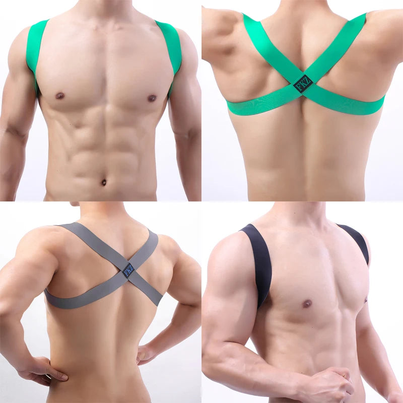 Men's Halter Backless Elastic Body Chest Harness