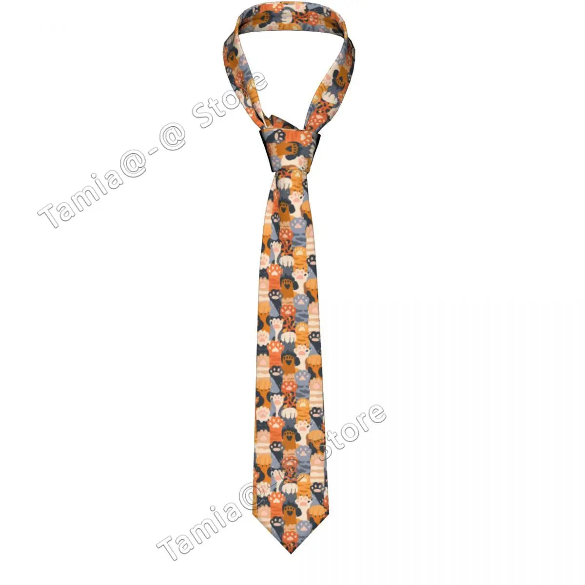 New Polyester Silk 8cm Tie For Men Cat Neck Fashion Slim Mens Necktie Personality Cravate Wedding Business Accessories Ties