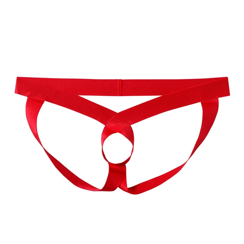 Mens Panties Fetish Cutout Bondage Underwear Sexy Jockstrap Thong G String Penis Pouch T-back Harness Underpants