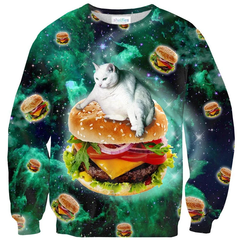 Funny Animal Pattern Sweatshirt Men's Clothing Hip Hop Cool Street Pullover Top 3D Print Cute Pig Sloth General Harajuku Hoodie