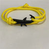 Mens Vintage Black Shark Bracelet Pure Hand Knitting Multicolor Rope Multilayer Bracelets For Women Men Cute Animal Jewelry Gift