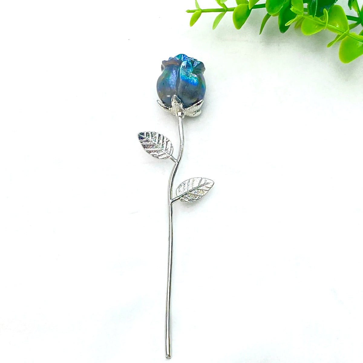 1PC Crystal Carved Rose Flower,Excellent Gifts,Ideal for Valentine's Day,Mother's Day,Graduation Gift,Home Decor Accent
