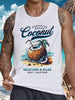 Summer Daily Men's Casualtank Top Outdoor Beach Men's Fashion Tank Top Hawaiian Men's Fashion 3D Coconut Print Sleeveless Top