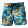 Funny 3D Printing Dinosaur Beach Shorts For Men Street Drawstring Swimming Trunks Kids Summer Animal Pattern Surfboard Shorts