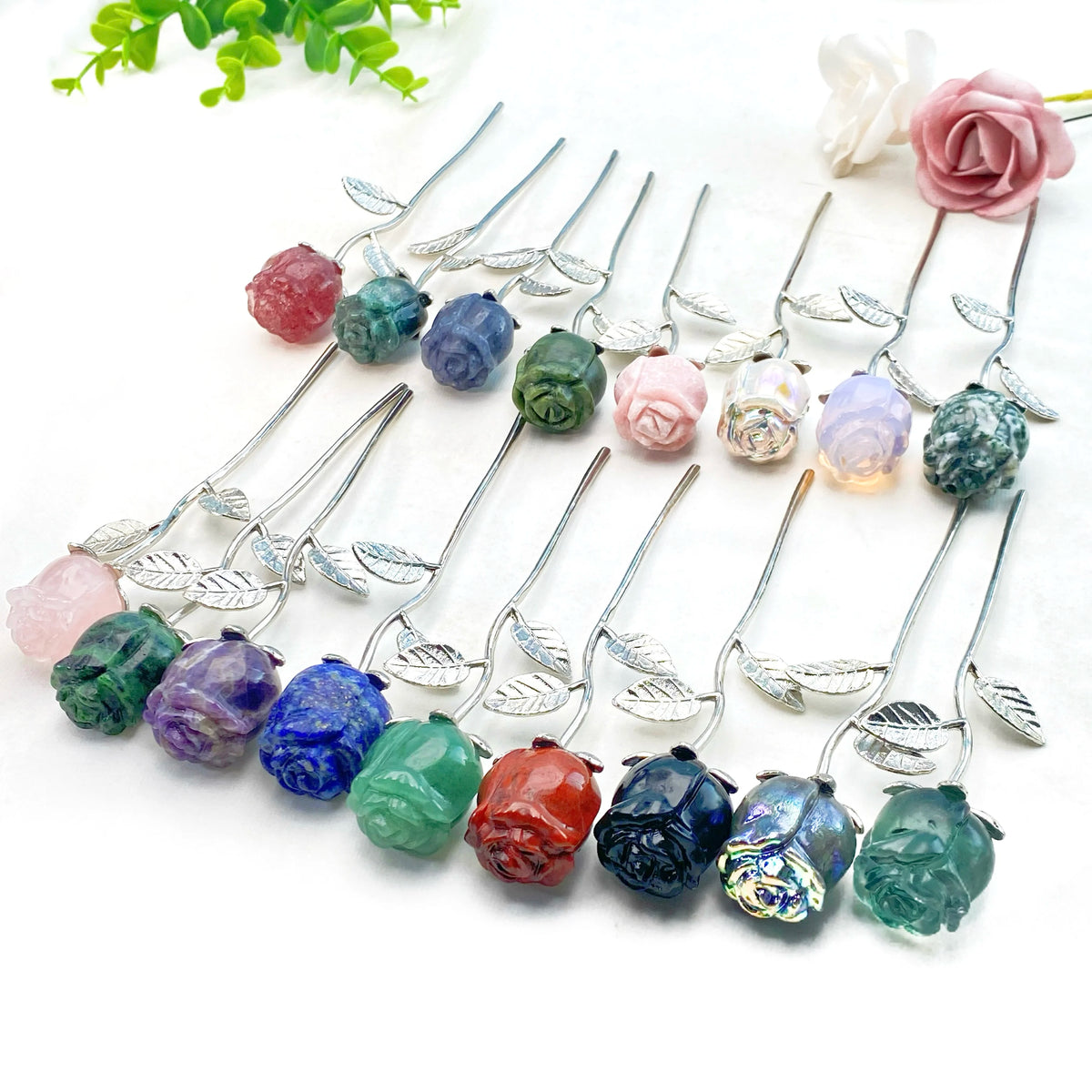 1PC Crystal Carved Rose Flower,Excellent Gifts,Ideal for Valentine's Day,Mother's Day,Graduation Gift,Home Decor Accent