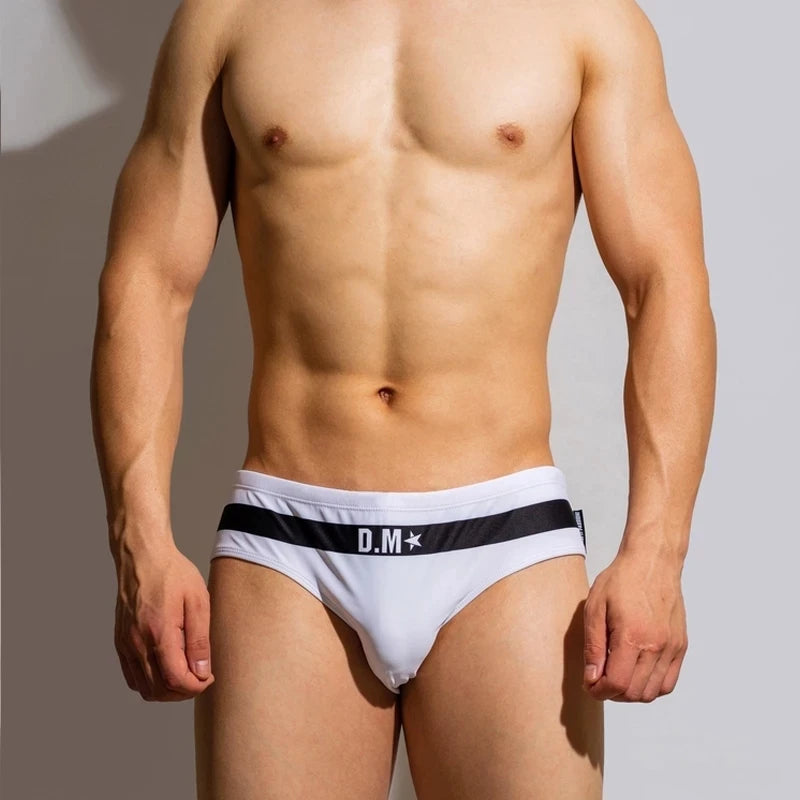 Men's Swimwear Bikinis Swimsuit Male Tight Swim Shorts Bathing Suit Swimming Double Layer Pool Trunks Beach Briefs TOP/VERS/BTTM
