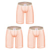 1/2/3PCS Men's Ice Silk Boxers Transparent Boxers 0.01 Ultra-thin Fabric See Through Underpants Seamless Underwear Boxer Shorts
