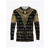 Ancient Egyptian Horus Print Summer Men's O-Neck T-shirt Casual Long Sleeve Oversized Pullover Fashion Tops Trend Men Clothing