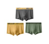 1/3Pc Men Panties Breathable Antibacterial Boxer Shorts Four-corner Shorts Teenagers Knitted Pure Color  U Convex Male Underpant