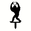 Metal Decorative Garden Stakes Sasquatch Gifts For Men Women, Sasquatch Statue Decorations Outdoor,Iron Art, Iron Art Silhouette