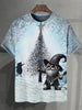 Men's Animal Funny Cat Printed T Shirt Short Sleeve Tees Tops 3D Print O-Neck Shirts Party Summer Casual Men's Clothing Apparel