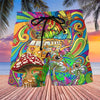 3D mushroom print men's casual shorts Tropical summer vitality style fashion shorts, quick-drying and comfortable close-fitting