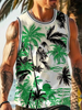 Summer Daily Casual Men's Tank Top Hawaiian Style Fish Print Men's Tank Top Seaside Party Men's Fashion Sleeveless T-shirt