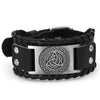 Trendy Viking Bracelet Nordic Rune Compass God Bird Charm Men's Bracelet New Fashion Leather Woven Jewelry Accessorie Party Gift
