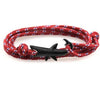 Mens Vintage Black Shark Bracelet Pure Hand Knitting Multicolor Rope Multilayer Bracelets For Women Men Cute Animal Jewelry Gift