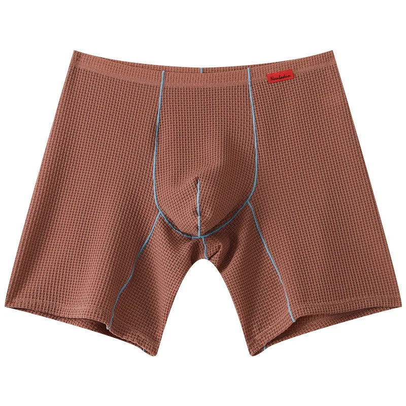 Mens Long Legs Boxer Briefs Breathable Pouch Trunks Casual Underpants Underwear Men Stretch Shorts
