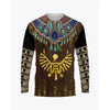 Ancient Egyptian Horus Print Summer Men's O-Neck T-shirt Casual Long Sleeve Oversized Pullover Fashion Tops Trend Men Clothing