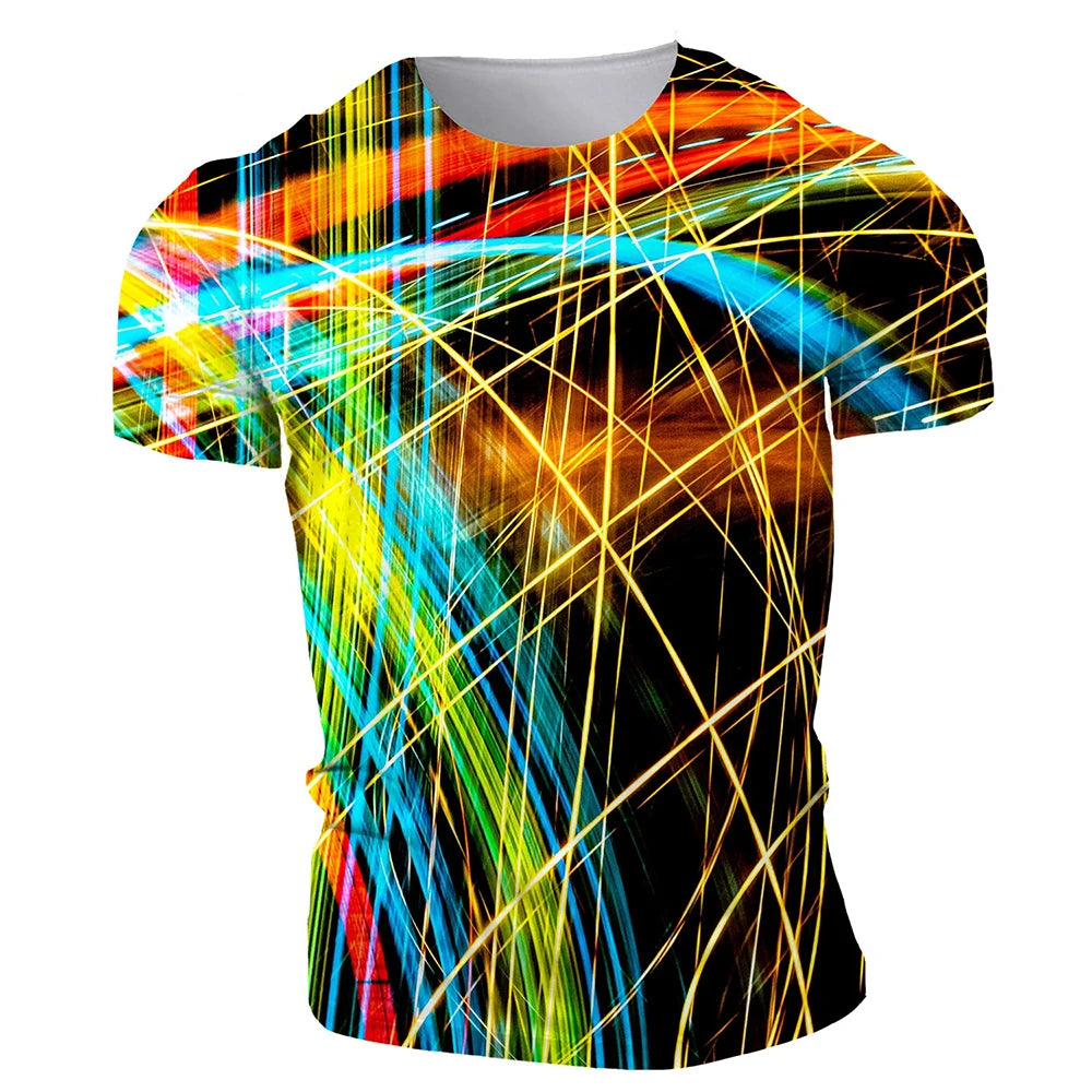 Fashion Art Creation Hipster 3D Printed T-shirt Vertigo Hypnosis Personality Fun Fashion Short Sleeve