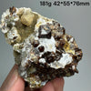 Natural Dark Brown Andradite Garnet Cluster Raw Crystal Mineral Specimen Calcite Matrix Healing Stone Home Decoration