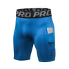 Compression Shorts Men with Pocket, Spandex Running Shorts Sport Athletic Workout Performance Underwear