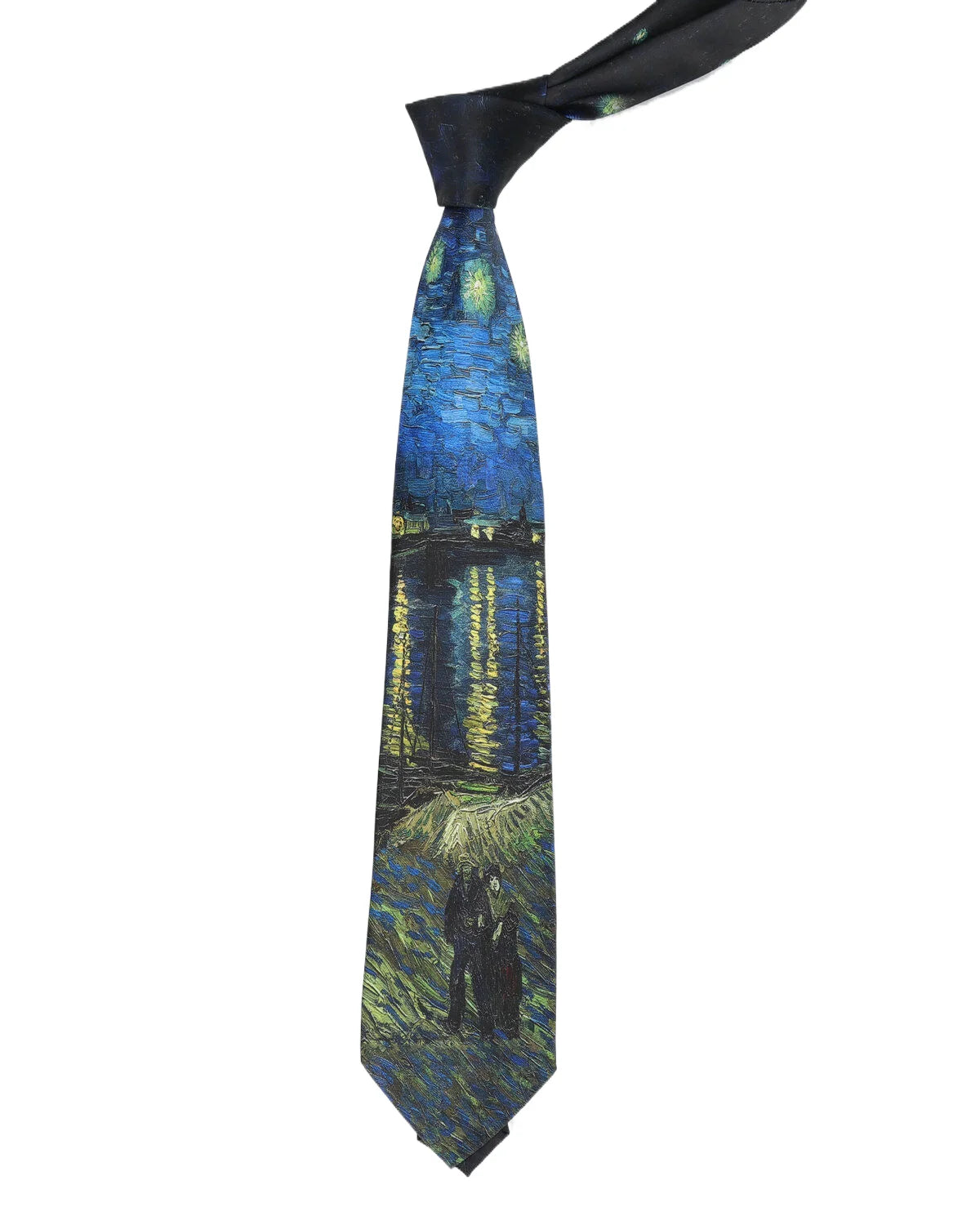 New Fashion Oil Painting Neck Ties For Men Star Moon Retro Fun 8cm Wide Slim Necktie Accessories Daily Wear Wedding Party Gifts