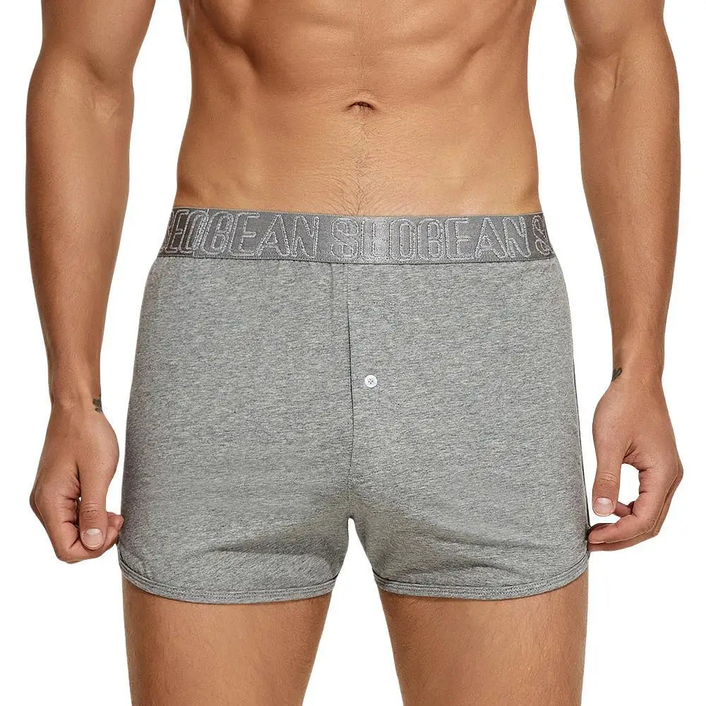 SEOBEAN Cotton Men's Boxer Shorts Loungewear Underwear Loose Fit Underpants Sleepwear Shorts Boxers for Men