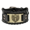 Trendy Viking Bracelet Nordic Rune Compass God Bird Charm Men's Bracelet New Fashion Leather Woven Jewelry Accessorie Party Gift