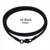 Leather Cord Waxed Rope Chain Necklace for Women Men Pendant with Stainless Steel Lobster Clasp Connector Snake Collar 40-70cm