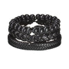 MeMolissa New Fashion Braided Wrap Leather Bracelets for Men High Quality Vintage Charm Wood Beads Ethnic Tribal Wristbands