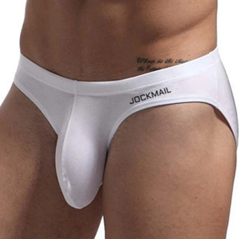 JOCKMAIL Men Underwear Sexy Big Penis Pouch Bikini Briefs Thong