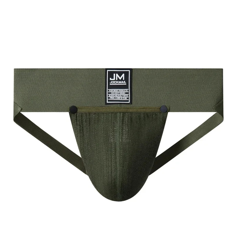 Men's Underwear Men Sexy Briefs Jockstrap Removable Penis Pouch Cotton Panties Thongs Mesh Underpants Gay Slip Homme Srting