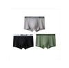 1/3Pc Men Panties Breathable Antibacterial Boxer Shorts Four-corner Shorts Teenagers Knitted Pure Color  U Convex Male Underpant