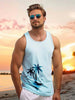 Summer Daily Men's Casualtank Top Outdoor Beach Men's Fashion Tank Top Hawaiian Men's Fashion 3D Coconut Print Sleeveless Top