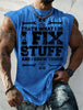 Men's Bottom Shirt Pattern Boat Rudder O Neck 3D Outdoor Street Sleeveless Printed Clothing Athletic Casual Big & Tall Tank Top