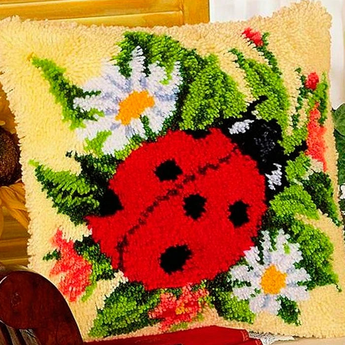 Knot Pillow Package Latch Hook Kit Cushion Pillowcase Kussen Set For Needlework DIY Butterfly Flower Plant Series Latch Hook Kit